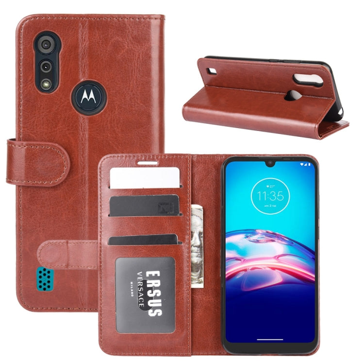 For Motorola Moto E6s 2020 R64 Texture Single Horizontal Flip Protective Case with Holder & Card Slots & Wallet& Photo Frame