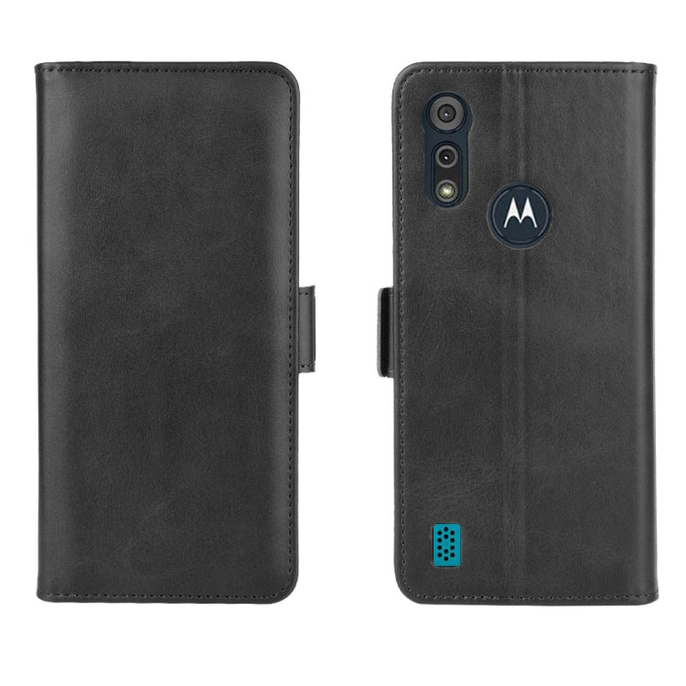 For Motorola Moto E6s (2020) Dual-side Magnetic Buckle Horizontal Flip Leather Case with Holder & Card Slots & Wallet