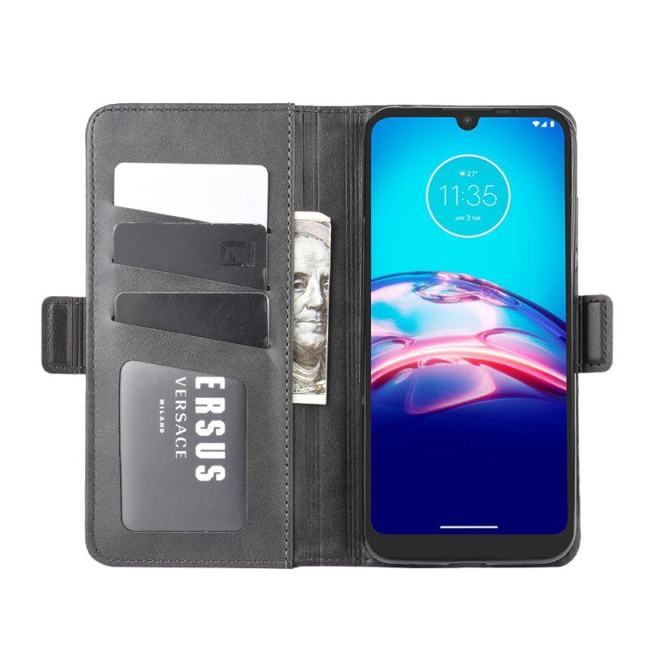 For Motorola Moto E6s (2020) Dual-side Magnetic Buckle Horizontal Flip Leather Case with Holder & Card Slots & Wallet