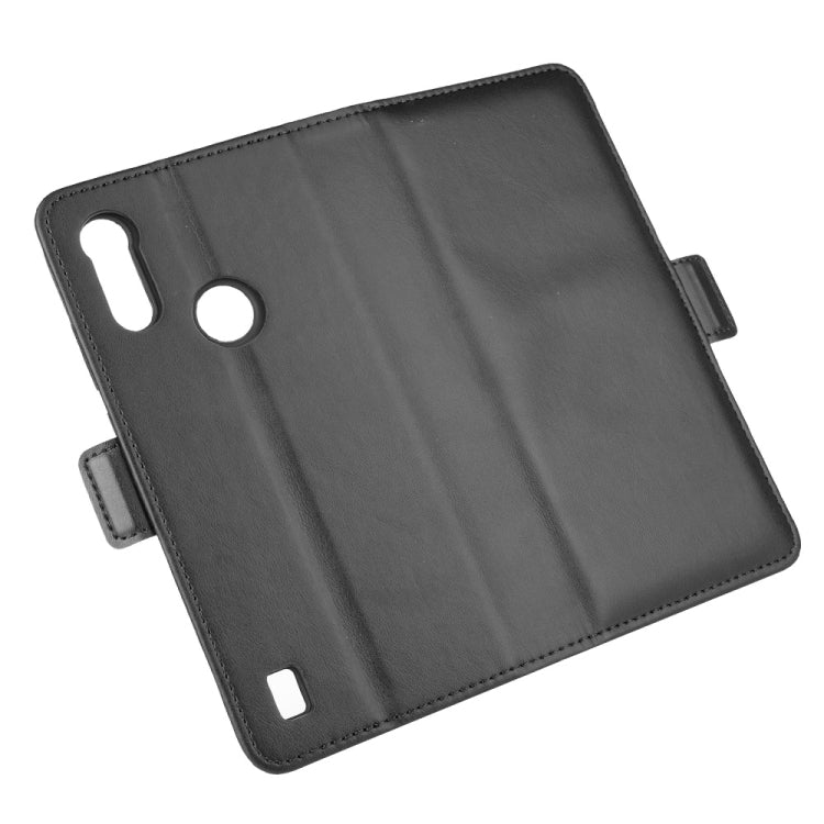 For Motorola Moto E6s (2020) Dual-side Magnetic Buckle Horizontal Flip Leather Case with Holder & Card Slots & Wallet