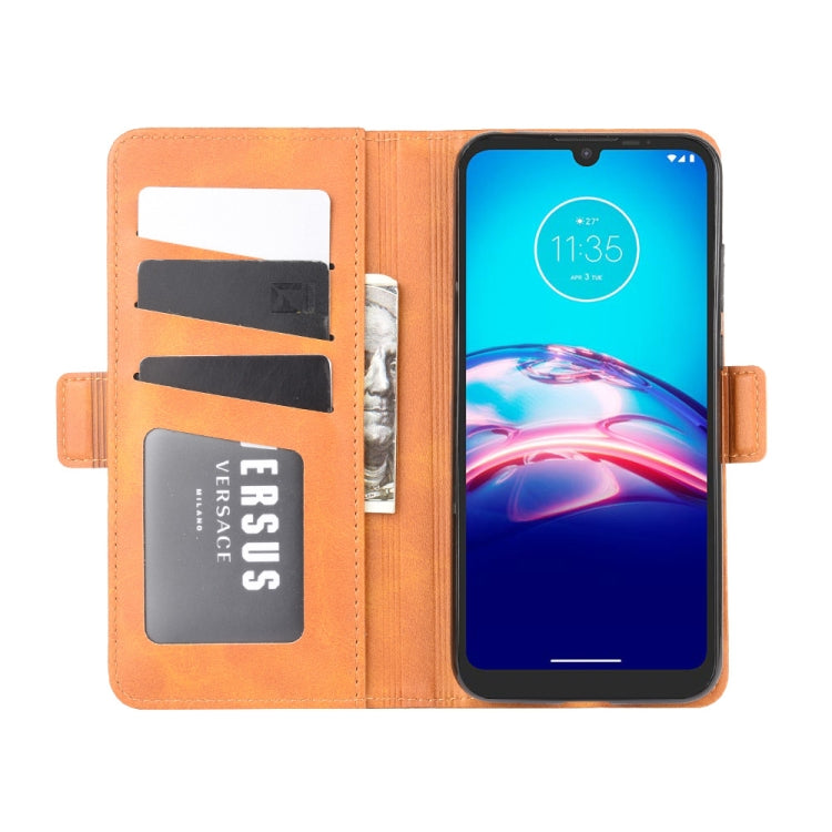 For Motorola Moto E6s (2020) Dual-side Magnetic Buckle Horizontal Flip Leather Case with Holder & Card Slots & Wallet