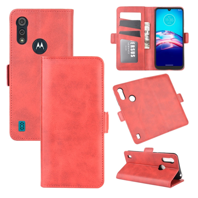 For Motorola Moto E6s (2020) Dual-side Magnetic Buckle Horizontal Flip Leather Case with Holder & Card Slots & Wallet