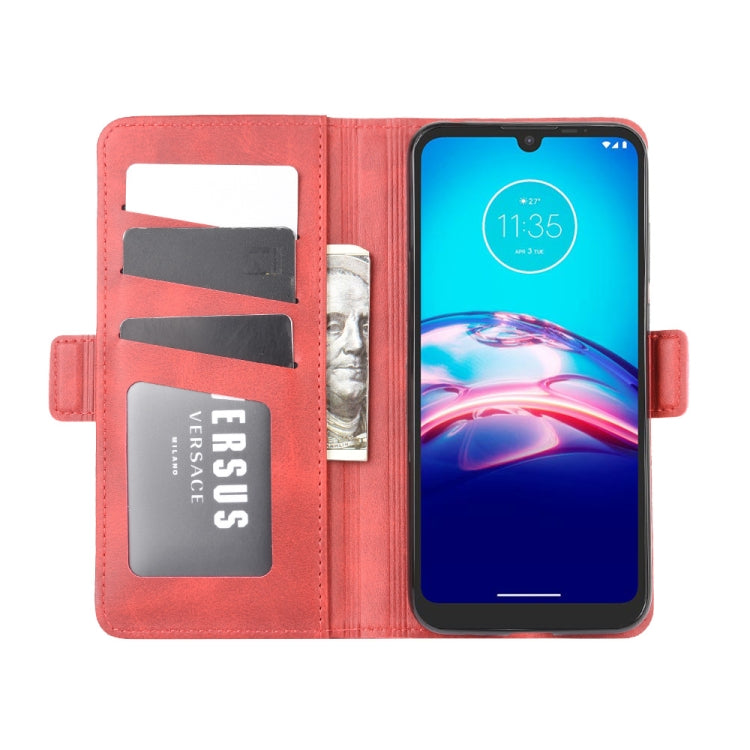 For Motorola Moto E6s (2020) Dual-side Magnetic Buckle Horizontal Flip Leather Case with Holder & Card Slots & Wallet