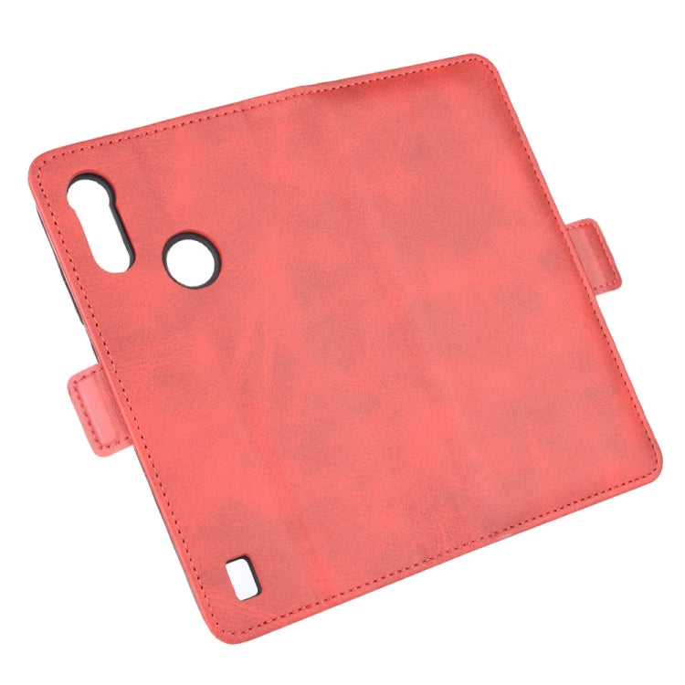 For Motorola Moto E6s (2020) Dual-side Magnetic Buckle Horizontal Flip Leather Case with Holder & Card Slots & Wallet