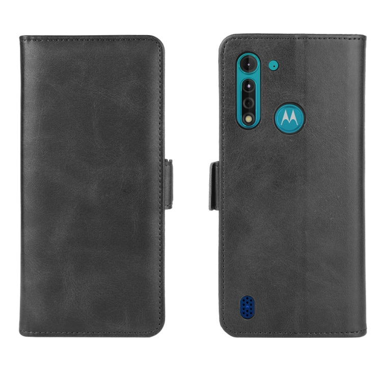 For Motorola Moto G8 Power Lite Dual-side Magnetic Buckle Horizontal Flip Leather Case with Holder & Card Slots & Wallet