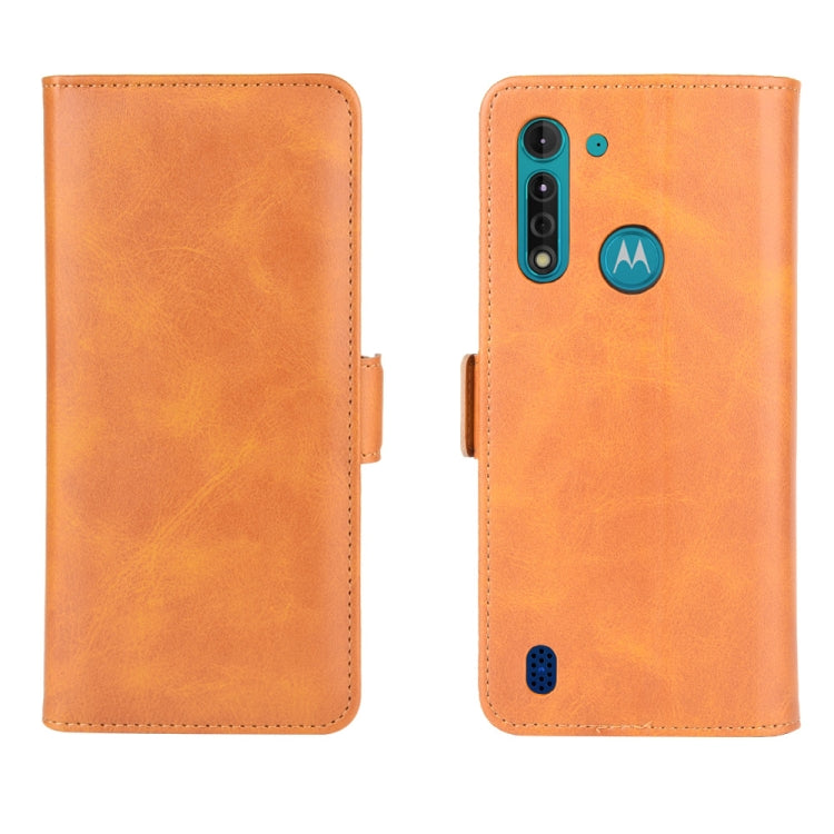 For Motorola Moto G8 Power Lite Dual-side Magnetic Buckle Horizontal Flip Leather Case with Holder & Card Slots & Wallet