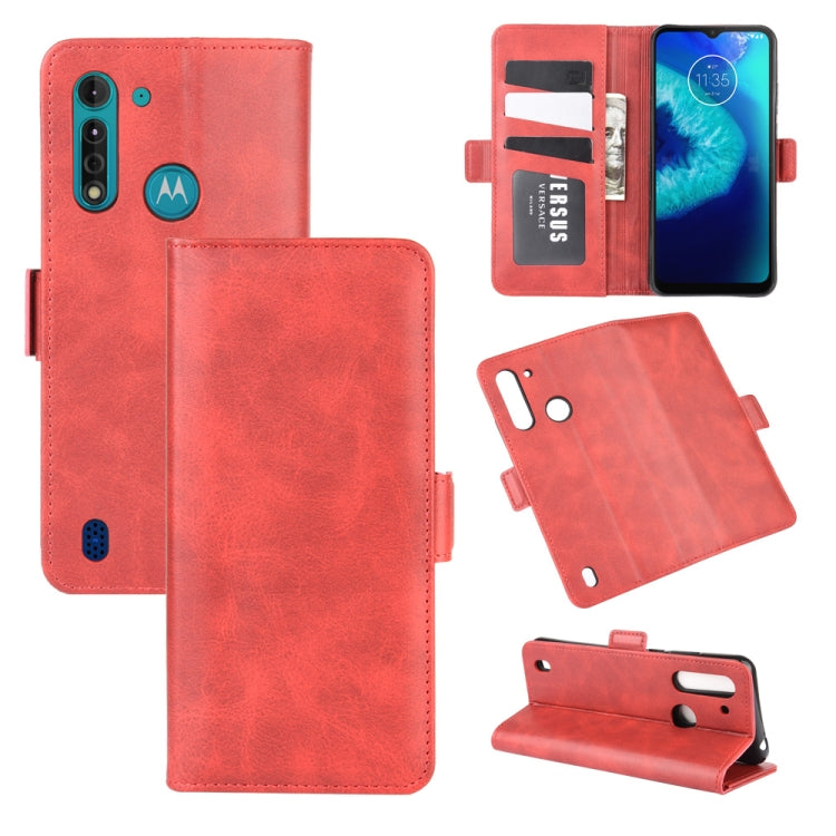 For Motorola Moto G8 Power Lite Dual-side Magnetic Buckle Horizontal Flip Leather Case with Holder & Card Slots & Wallet