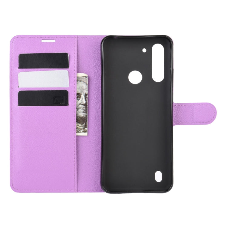 For Motorola Moto G8 Power Lite Litchi Texture Horizontal Flip Protective Case with Holder & Card Slots & Wallet