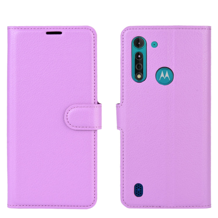 For Motorola Moto G8 Power Lite Litchi Texture Horizontal Flip Protective Case with Holder & Card Slots & Wallet