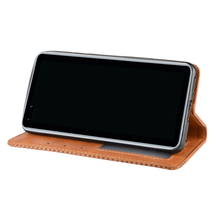 For Huawei P40 Pro+/P40 Pro Plus Magnetic Buckle Retro Crazy Horse Texture Horizontal Flip Leather Case , with Holder & Card Slots & Photo Frame