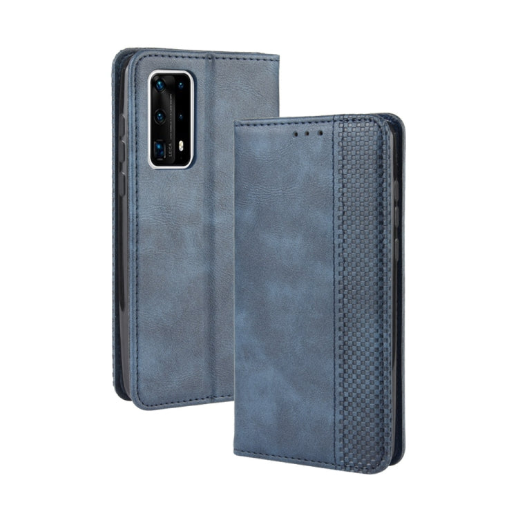 For Huawei P40 Pro+/P40 Pro Plus Magnetic Buckle Retro Crazy Horse Texture Horizontal Flip Leather Case , with Holder & Card Slots & Photo Frame