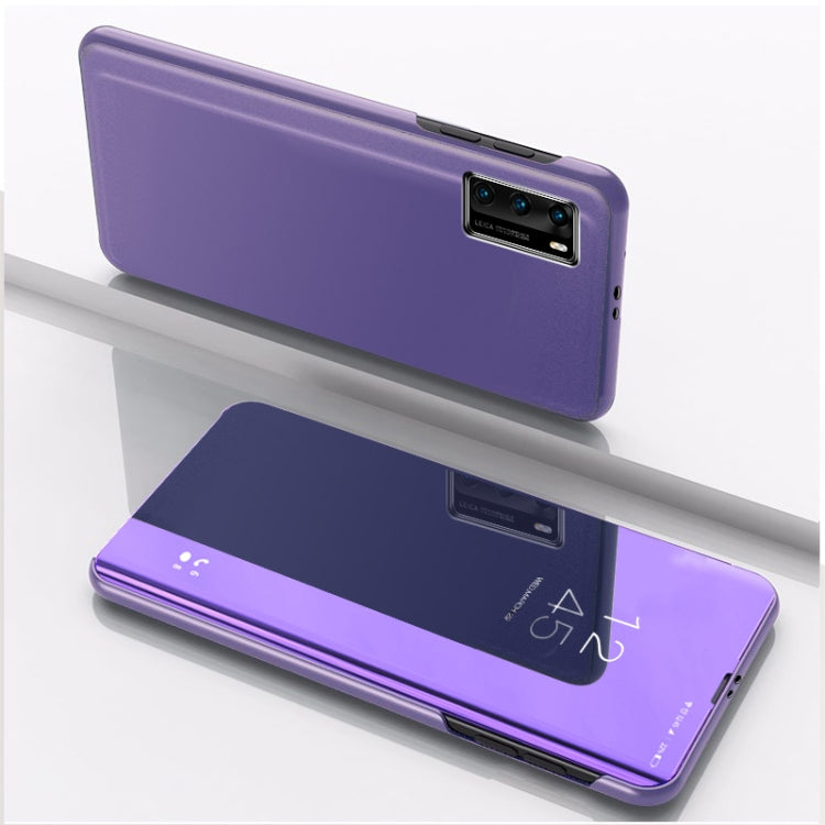 For OPPO Reno 4 Pro Plated Mirror Horizontal Flip Leather Case with Holder