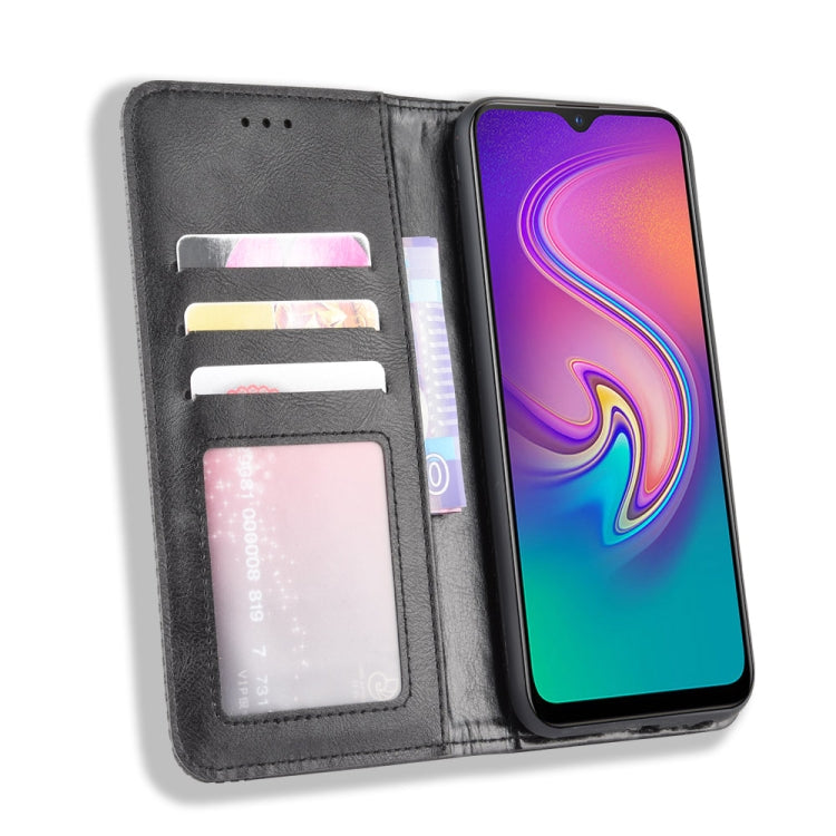 For Infinix Smart 3 Plus / X627 Magnetic Buckle Retro Crazy Horse Texture Horizontal Flip Leather Case , with Holder & Card Slots & Photo Frame