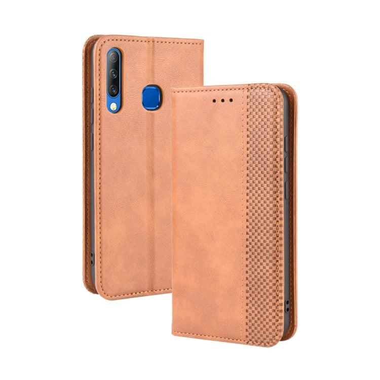 For Infinix Smart 3 Plus / X627 Magnetic Buckle Retro Crazy Horse Texture Horizontal Flip Leather Case , with Holder & Card Slots & Photo Frame