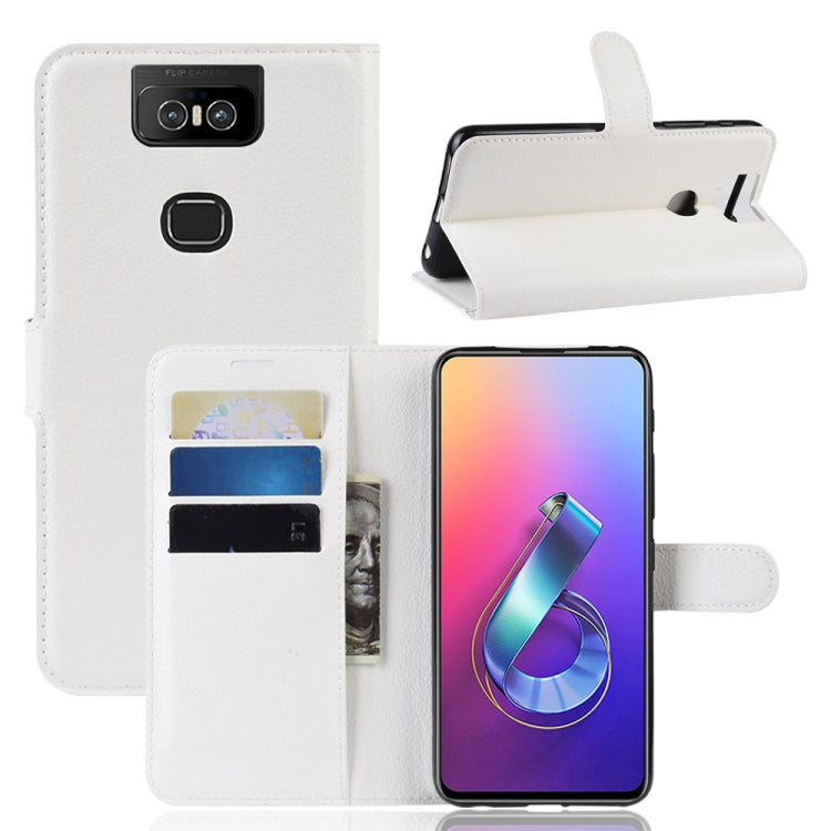 Litchi Texture Wallet Leather Stand Protective Case for Asus ZenFone 6 ZS630KL