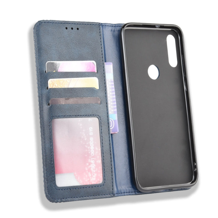For Motorola Moto E (2020) Magnetic Buckle Retro Crazy Horse Texture Horizontal Flip Leather Case , with Holder & Card Slots & Photo Frame