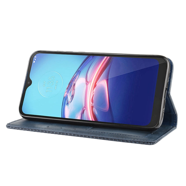 For Motorola Moto E (2020) Magnetic Buckle Retro Crazy Horse Texture Horizontal Flip Leather Case , with Holder & Card Slots & Photo Frame