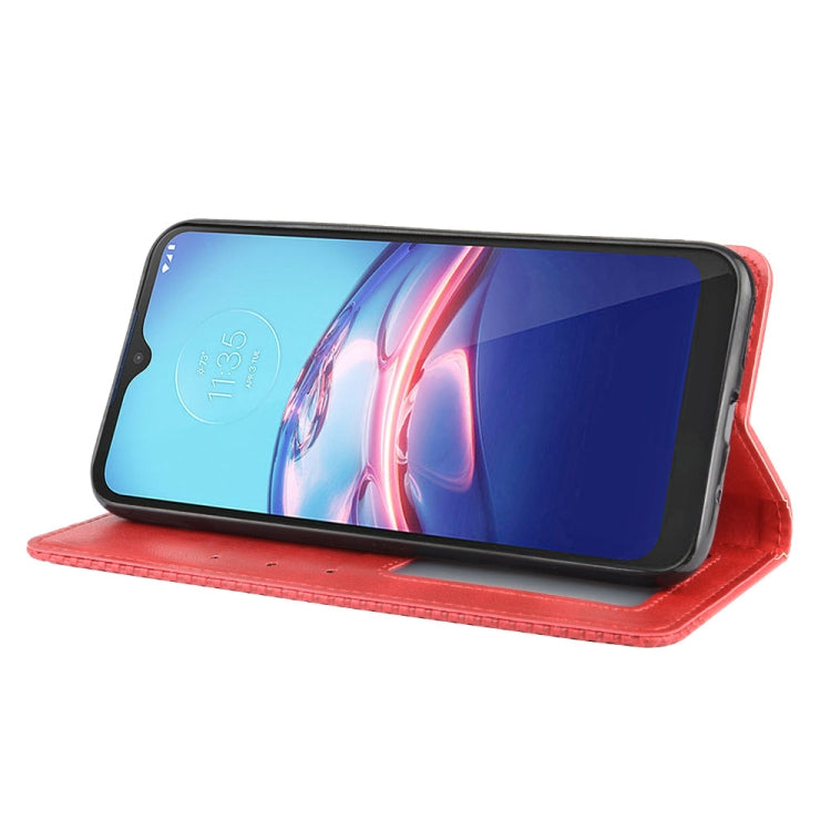 For Motorola Moto E (2020) Magnetic Buckle Retro Crazy Horse Texture Horizontal Flip Leather Case , with Holder & Card Slots & Photo Frame