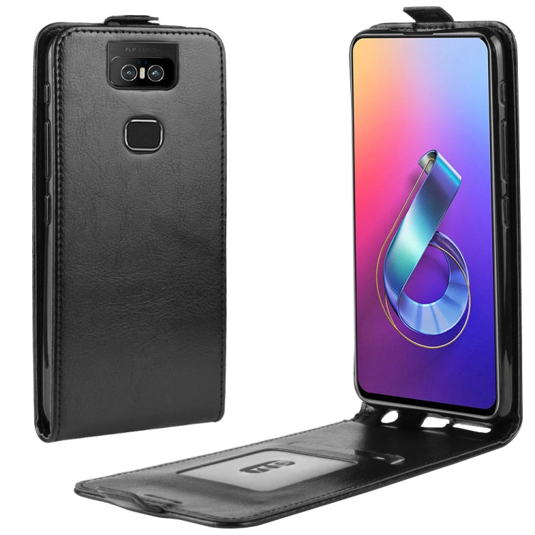 Crazy Horse Vertical Flip Leather Protective Case for Asus ZenFone 6 ZS630KL