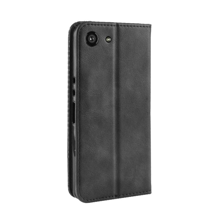 Magnetic Buckle Retro Crazy Horse Texture Horizontal Flip Leather Case for Sony Xperia ACE SO-02L, with Holder & Card Slots & Photo Frame