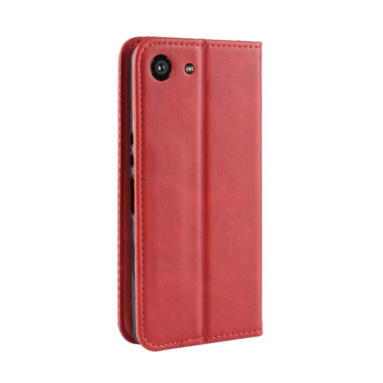 Magnetic Buckle Retro Crazy Horse Texture Horizontal Flip Leather Case for Sony Xperia ACE SO-02L, with Holder & Card Slots & Photo Frame