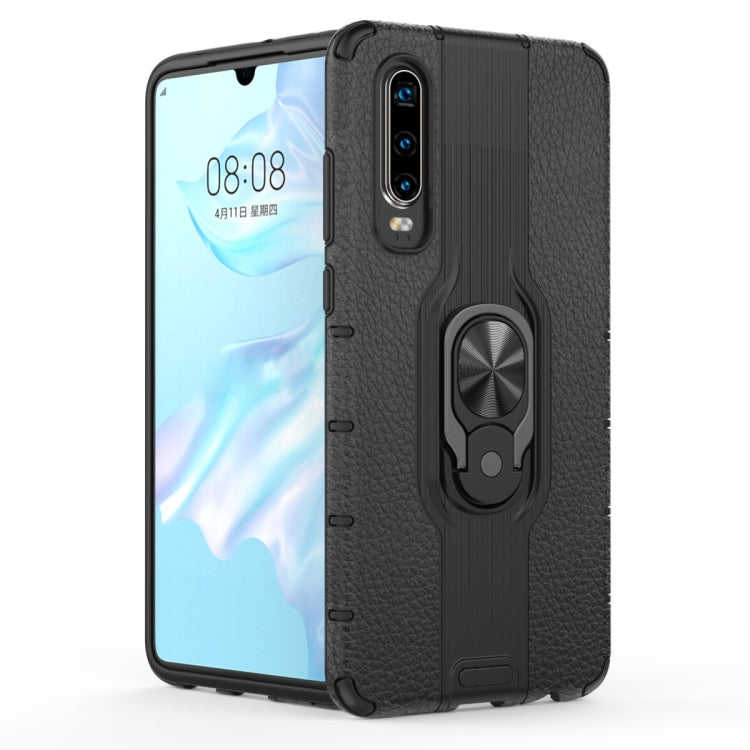For Huawei P30 Shockproof PC + TPU Case with Ring Holder