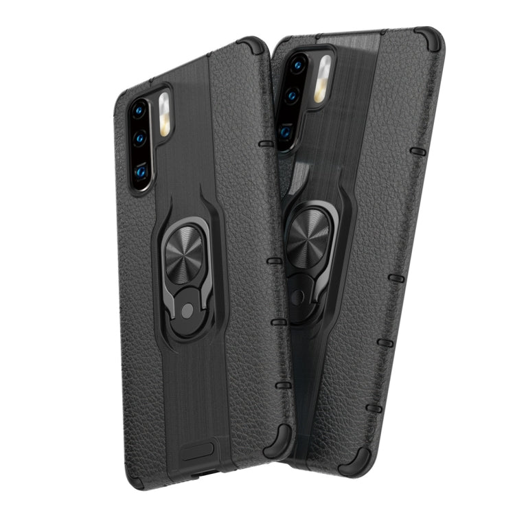 For Huawei P30 Pro Shockproof PC + TPU Case with Ring Holder