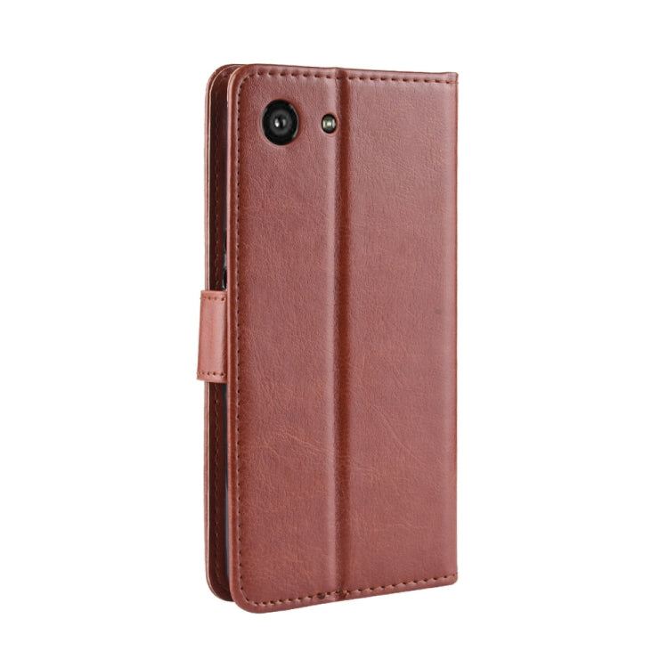 Retro Crazy Horse Texture Horizontal Flip Leather Case for Sony Xperia ACE SO-02L, with Holder & Card Slots & Photo Frame