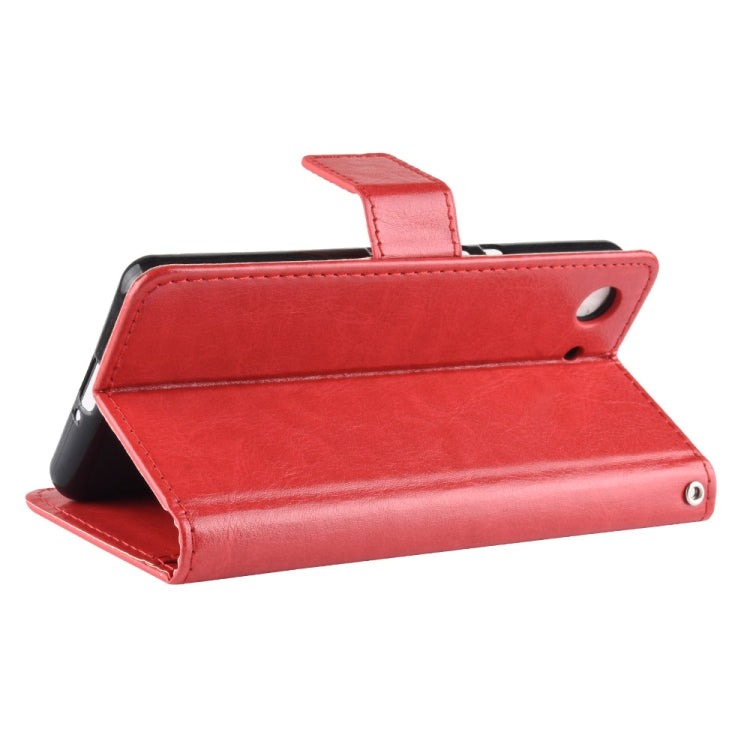 Retro Crazy Horse Texture Horizontal Flip Leather Case for Sony Xperia ACE SO-02L, with Holder & Card Slots & Photo Frame