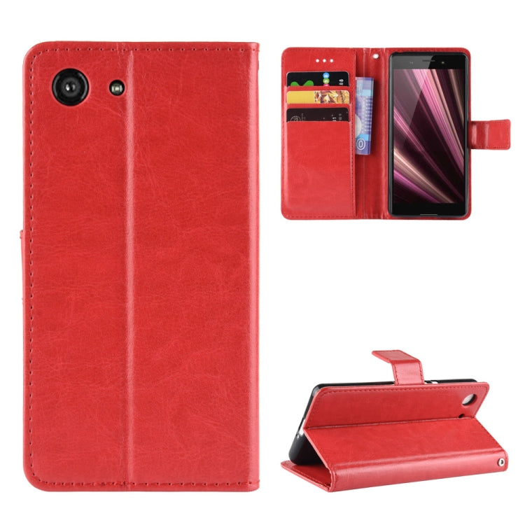 Retro Crazy Horse Texture Horizontal Flip Leather Case for Sony Xperia ACE SO-02L, with Holder & Card Slots & Photo Frame