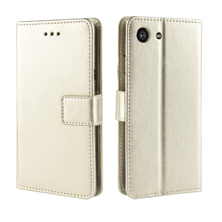 Retro Crazy Horse Texture Horizontal Flip Leather Case for Sony Xperia ACE SO-02L, with Holder & Card Slots & Photo Frame