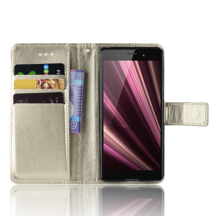 Retro Crazy Horse Texture Horizontal Flip Leather Case for Sony Xperia ACE SO-02L, with Holder & Card Slots & Photo Frame