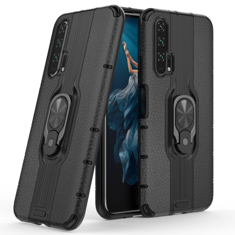 For Huawei Honor 20 Pro Shockproof PC + TPU Case with Ring Holder