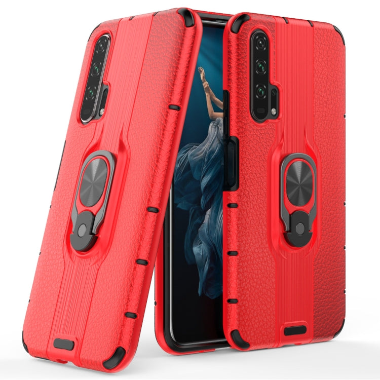 For Huawei Honor 20 Pro Shockproof PC + TPU Case with Ring Holder