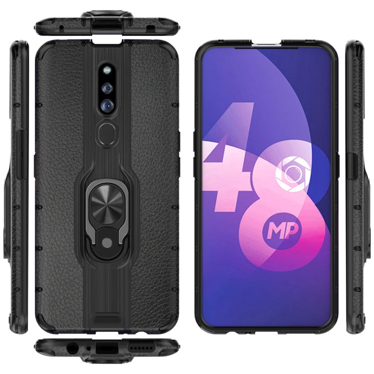 For OPPO F11 Pro Shockproof PC + TPU Case with Ring Holder
