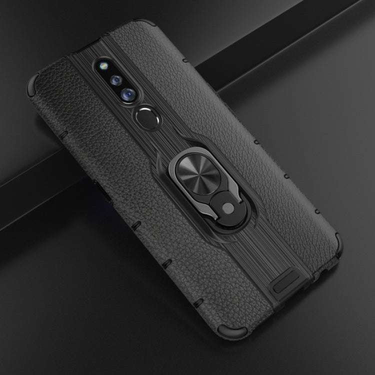 For OPPO F11 Pro Shockproof PC + TPU Case with Ring Holder