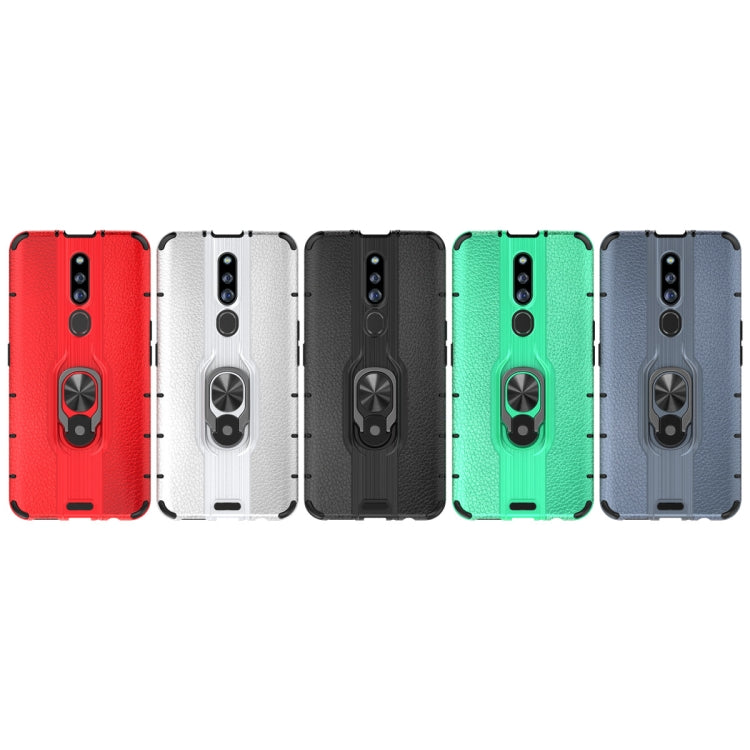 For OPPO F11 Pro Shockproof PC + TPU Case with Ring Holder