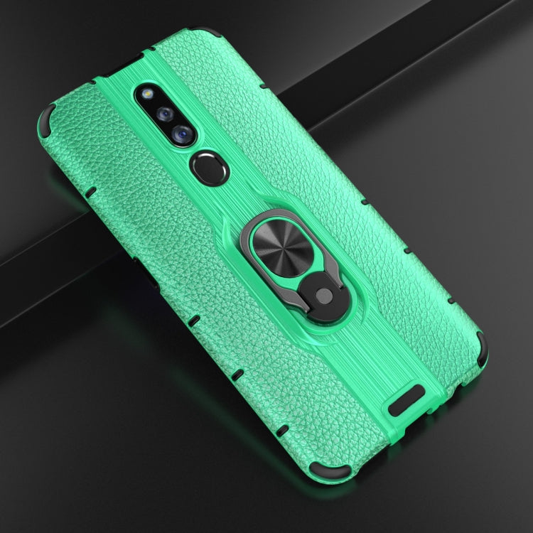 For OPPO F11 Pro Shockproof PC + TPU Case with Ring Holder