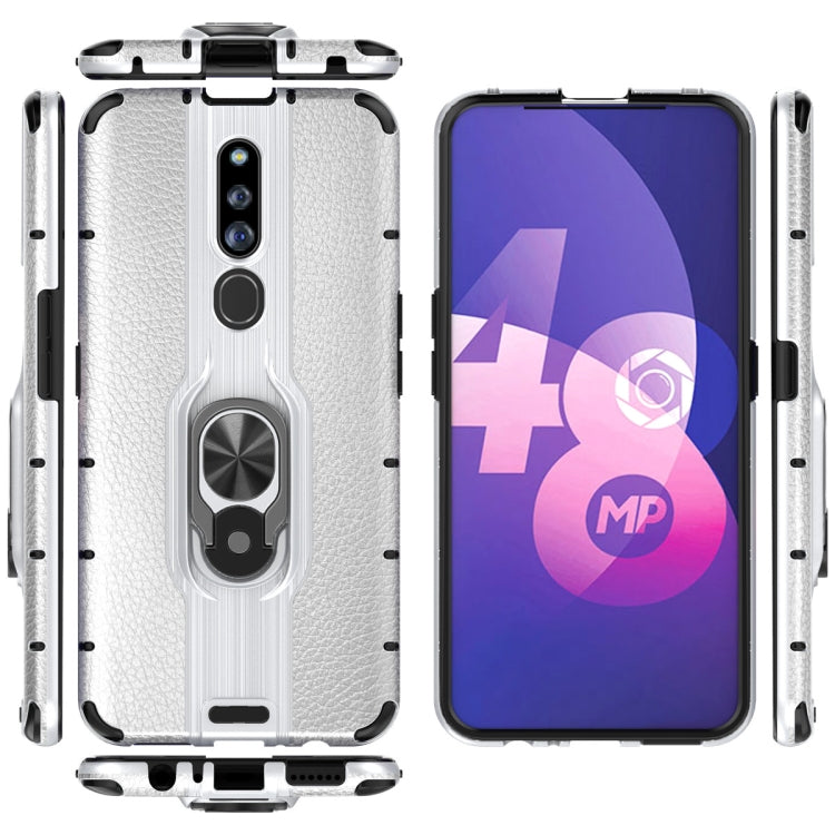 For OPPO F11 Pro Shockproof PC + TPU Case with Ring Holder