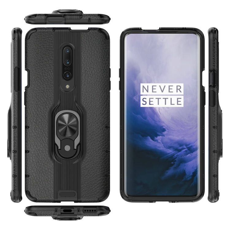 For OnePlus 7 Shockproof PC + TPU Case with Ring Holder