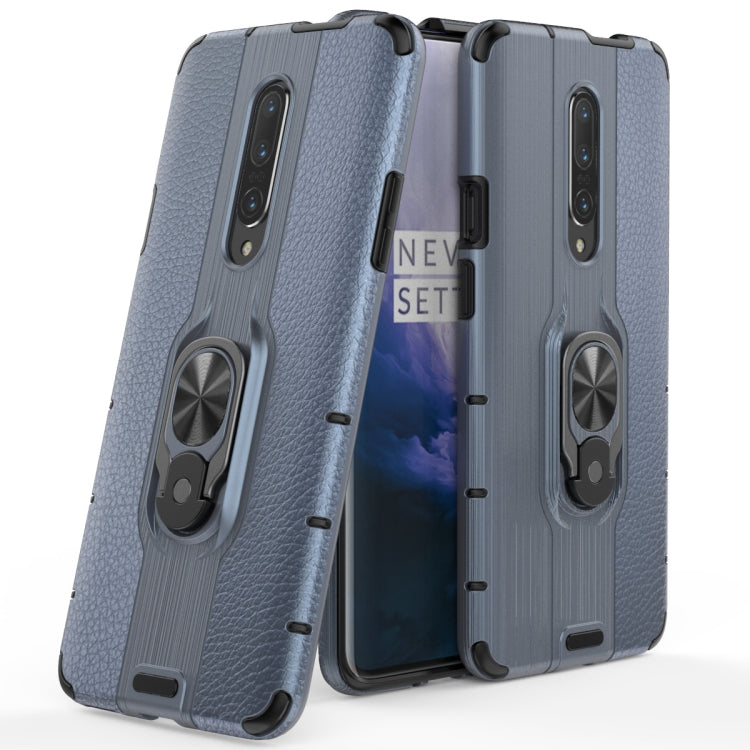 For OnePlus 7 Shockproof PC + TPU Case with Ring Holder