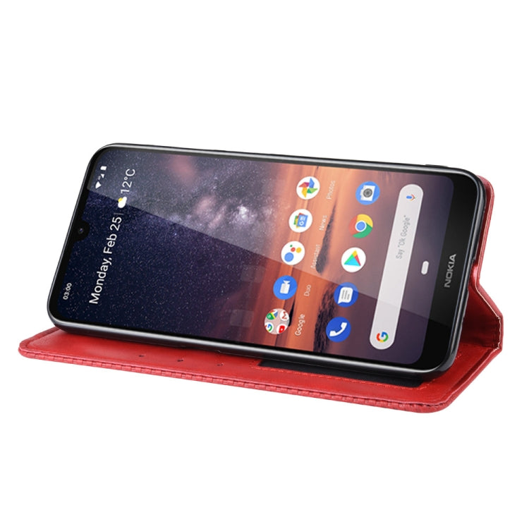 Magnetic Buckle Retro Crazy Horse Texture Horizontal Flip Leather Case for Nokia 3.2, with Holder & Card Slots & Photo Frame