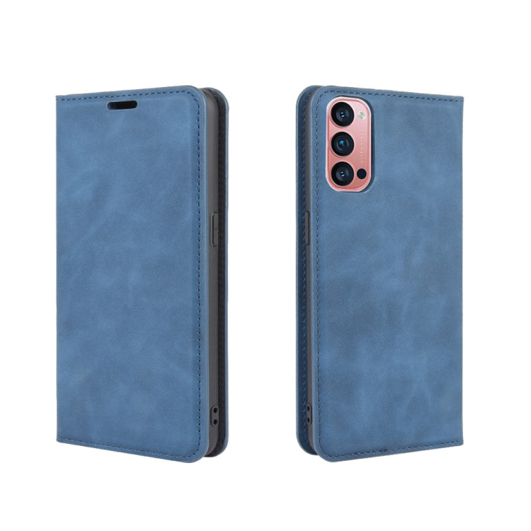 For OPPO Reno 4 Pro 5G Retro-skin Business Magnetic Suction Leather Case with Holder & Card Slots & Wallet