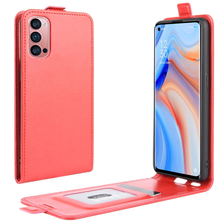For OPPO Reno 4 Pro 5G R64 Texture Single Vertical Flip Leather Protective Case with Card Slots & Photo Frame