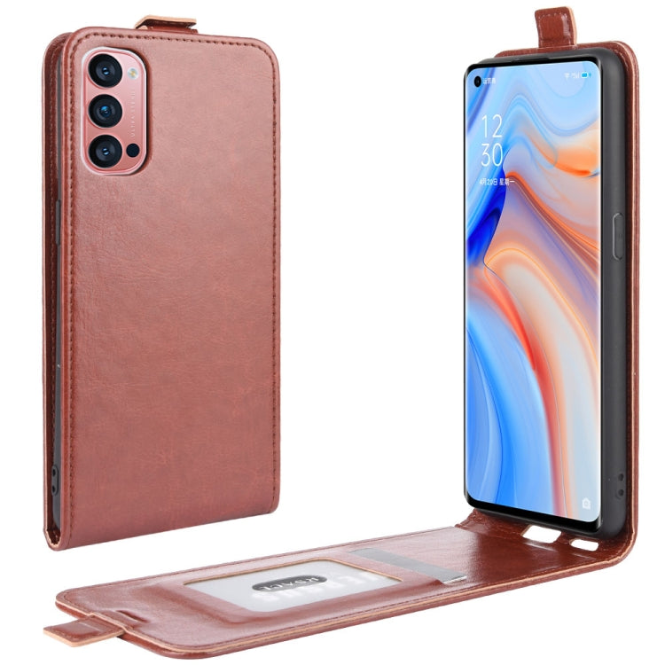 For OPPO Reno 4 Pro 5G R64 Texture Single Vertical Flip Leather Protective Case with Card Slots & Photo Frame