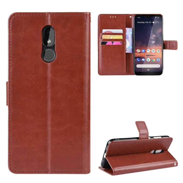 Retro Crazy Horse Texture Horizontal Flip Leather Case for Nokia 3.2, with Holder & Card Slots & Photo Frame