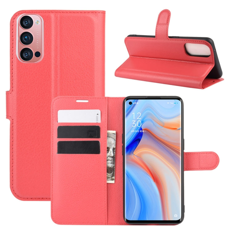 For OPPO Reno 4 Pro 5G Litchi Texture Horizontal Flip Protective Case with Holder & Card Slots & Wallet