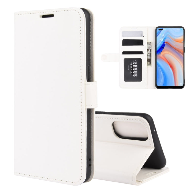 For OPPO Reno 4 5G R64 Texture Single Horizontal Flip Protective Case with Holder & Card Slots & Wallet& Photo Frame