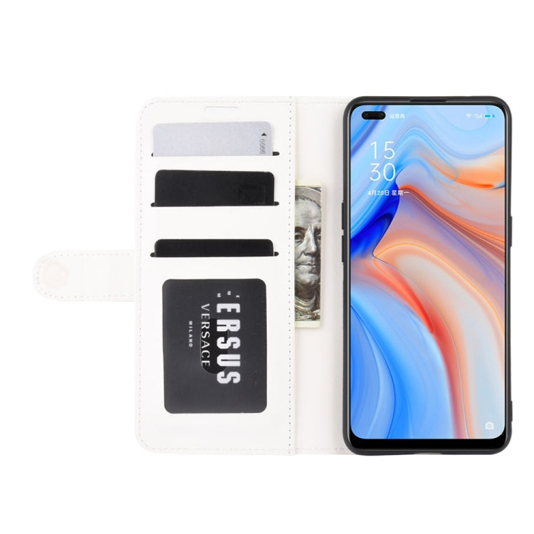 For OPPO Reno 4 5G R64 Texture Single Horizontal Flip Protective Case with Holder & Card Slots & Wallet& Photo Frame
