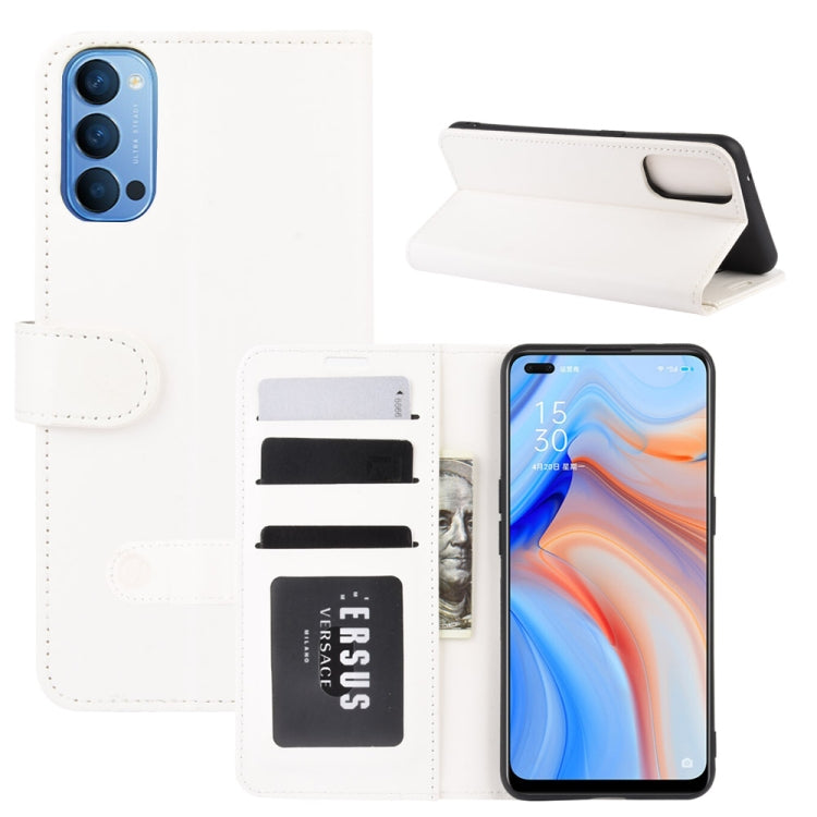 For OPPO Reno 4 5G R64 Texture Single Horizontal Flip Protective Case with Holder & Card Slots & Wallet& Photo Frame